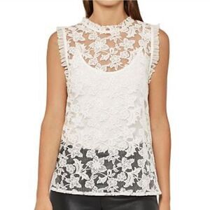 NWT Reiss lace sleeveless sheer top